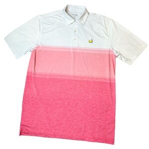 Masters Tech Men’s Pink/White Polo Shirt Size L